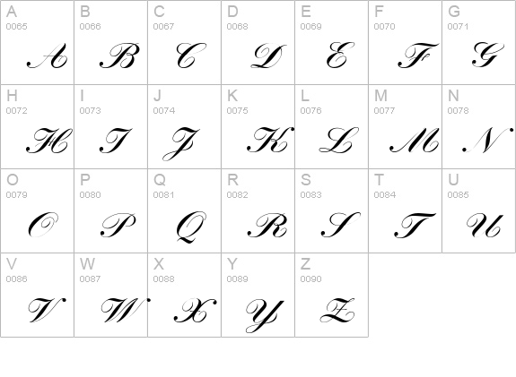 KremlinScript-Bold uppercase A-Z preview