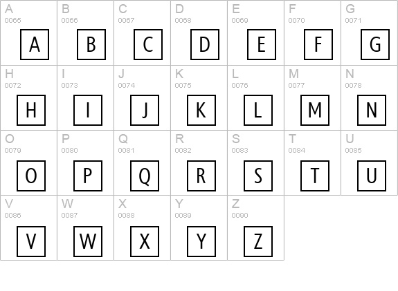 KreuzWort uppercase A-Z preview