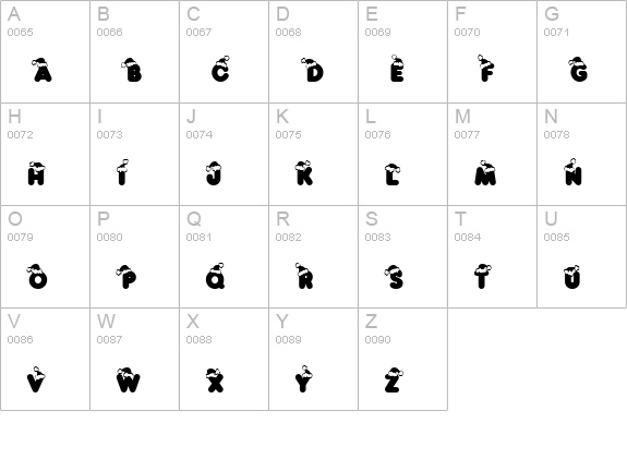 Kringle Regular uppercase A-Z preview