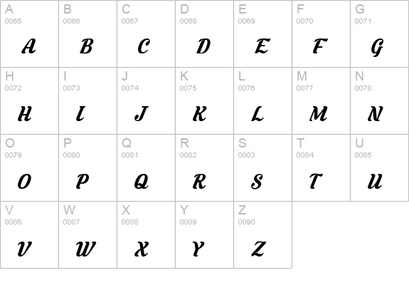 Krinkes Regular PERSONAL USE uppercase A-Z preview