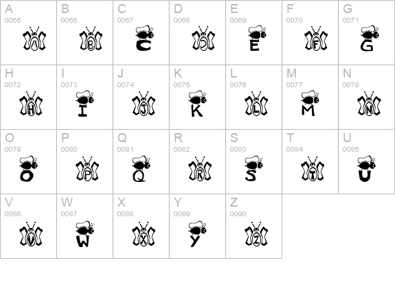 Krisfly uppercase A-Z preview