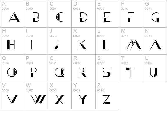 Krizia Uomo uppercase A-Z preview
