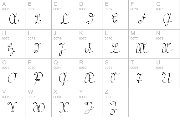 Kroebern uppercase A-Z preview