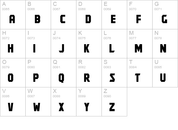 Kroftsmann uppercase A-Z preview