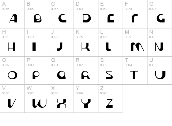 Krome normal uppercase A-Z preview