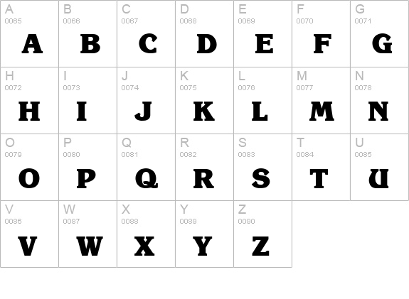 Krone ExtraBold uppercase A-Z preview