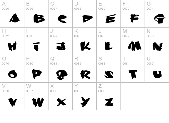 Krunch Bunch uppercase A-Z preview