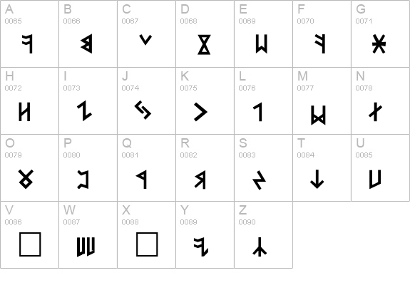 ksa:g Regular uppercase A-Z preview