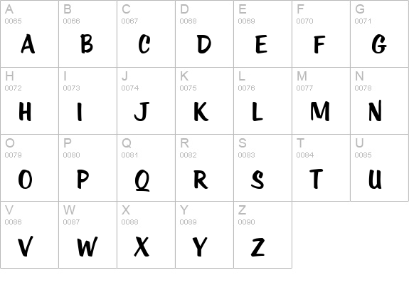 KTF-Roadstar uppercase A-Z preview