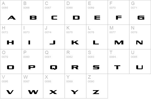 Kubra_Bold uppercase A-Z preview
