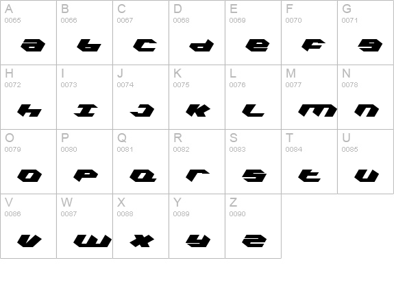 Kubrick Condensed uppercase A-Z preview