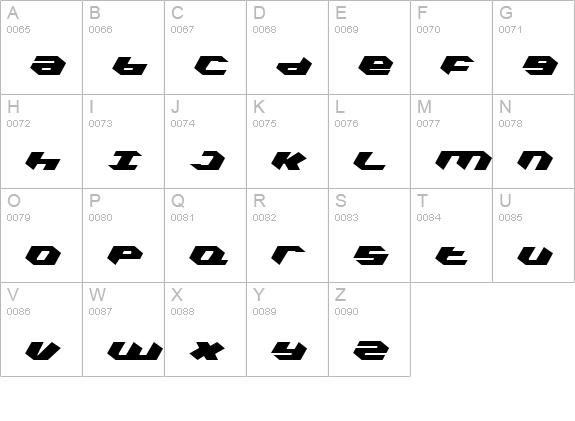 Kubrick Condensed Light uppercase A-Z preview
