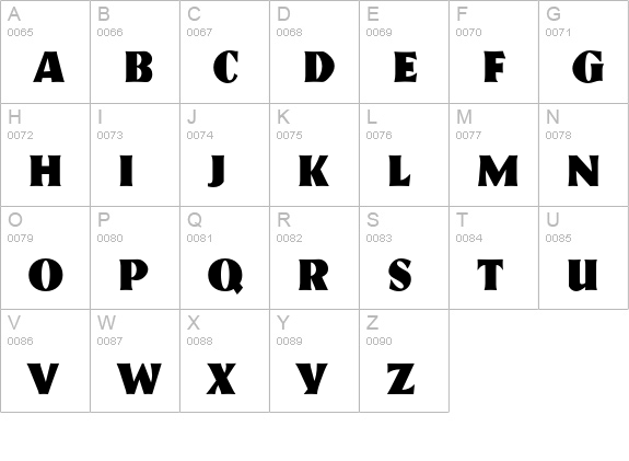 Kuenstler 165 Heavy uppercase A-Z preview