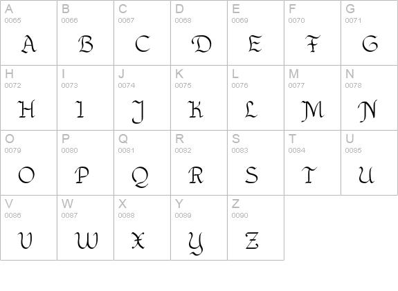 Kumulus uppercase A-Z preview
