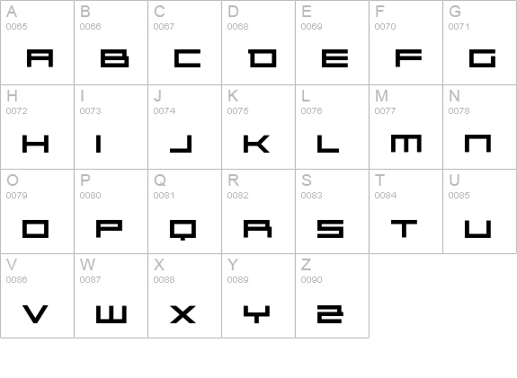 Kunstware-Alphabet uppercase A-Z preview