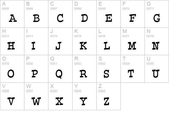 KuntryCombo3-in-1 uppercase A-Z preview