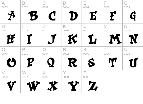 KurtRussell Regular uppercase A-Z preview