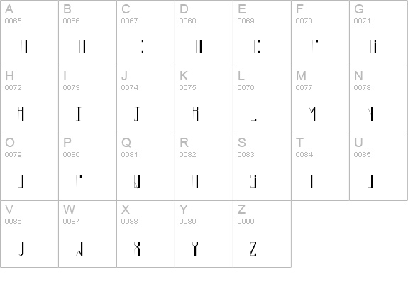 Kuudere Regular uppercase A-Z preview
