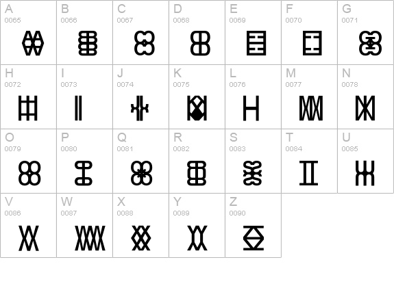 Kwarthel uppercase A-Z preview