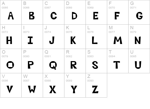 Kwirky Bold uppercase A-Z preview