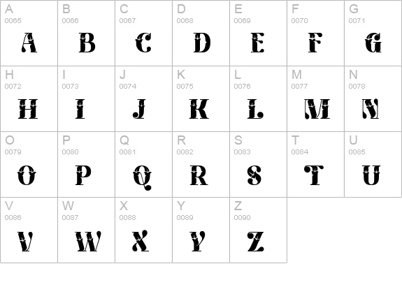 Kyra Vaglo uppercase A-Z preview
