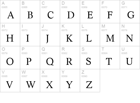 L730-Roman-Regular uppercase A-Z preview
