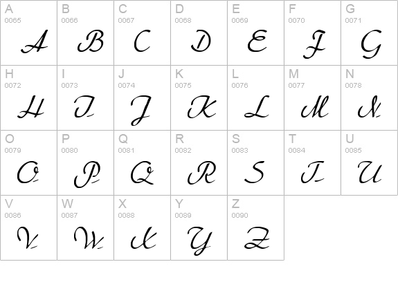 LA Bold Normal uppercase A-Z preview