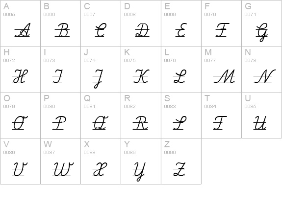 LA El 2 uppercase A-Z preview