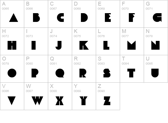 La Moda NF uppercase A-Z preview