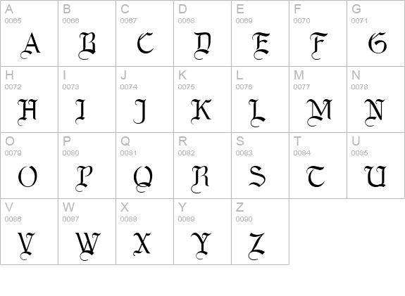 LaBrit uppercase A-Z preview