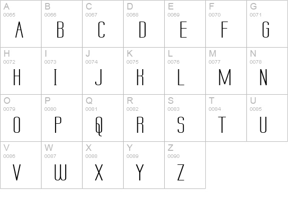 Labtop Down Under uppercase A-Z preview