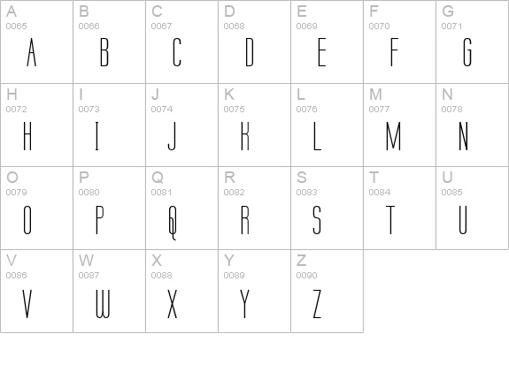 Labtop Overscore uppercase A-Z preview