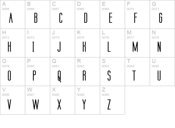 Labtop Secundo Bold uppercase A-Z preview