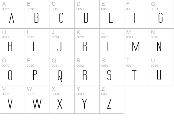 Labtop Secundo Wide uppercase A-Z preview