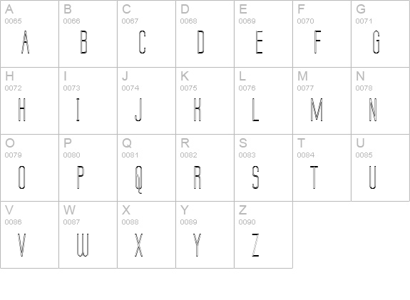 Labtop Upper Outline uppercase A-Z preview