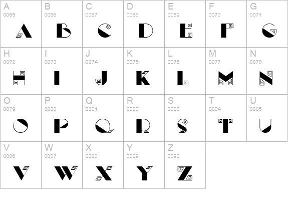 Labyrinth NF uppercase A-Z preview