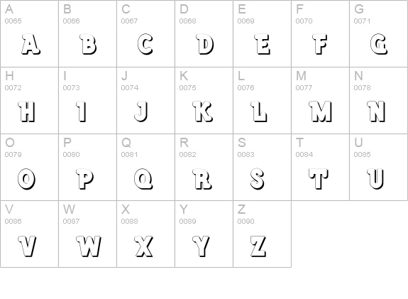 Lackawanna Weed NF uppercase A-Z preview