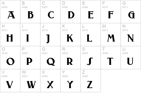 Laconick-NormalA uppercase A-Z preview