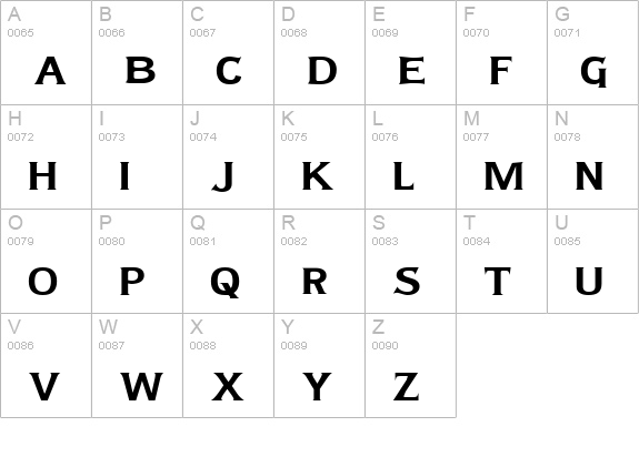 Lady Copra Wide uppercase A-Z preview
