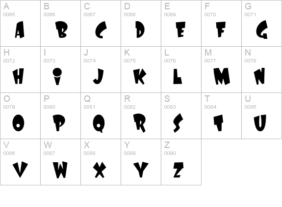 LaffRiotNF uppercase A-Z preview