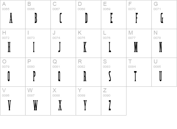 LagunaMadreWBW uppercase A-Z preview