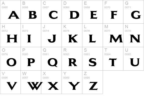 LaguneExtraBold uppercase A-Z preview
