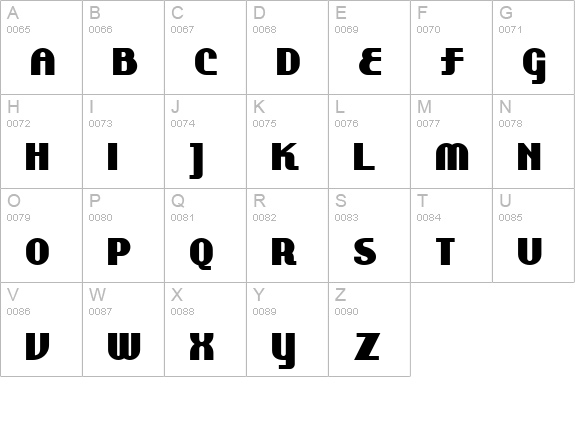 Lakeshore Drive NF uppercase A-Z preview