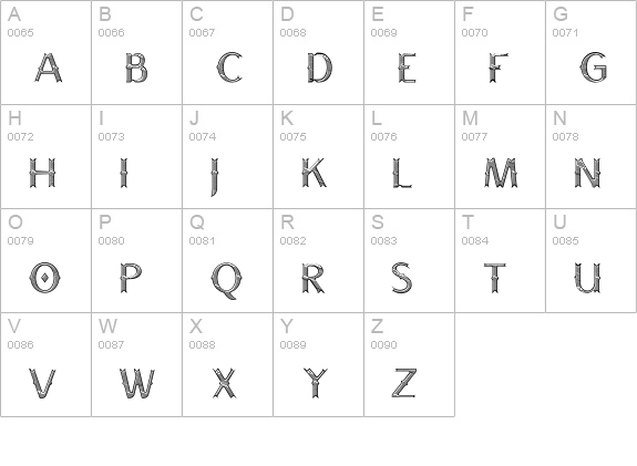 LAKESTER INLINE LAYER 3 uppercase A-Z preview