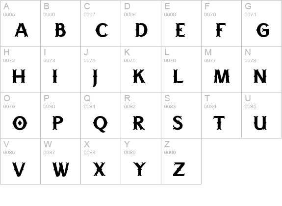 LAKESTER REGULAR LAYER 1 uppercase A-Z preview