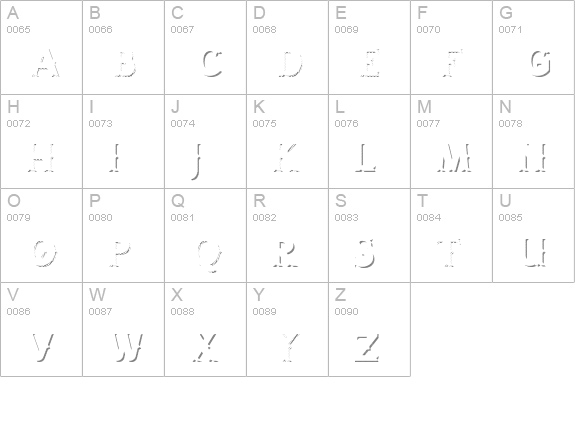 LAKESTER SHADOW LAYER 2 uppercase A-Z preview