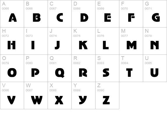 Lambada uppercase A-Z preview