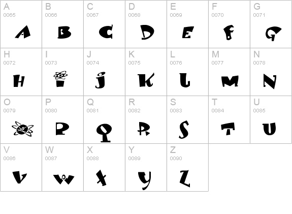 LambadaDexter-Medium uppercase A-Z preview