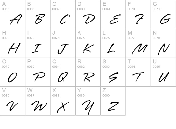 LamboHmk uppercase A-Z preview