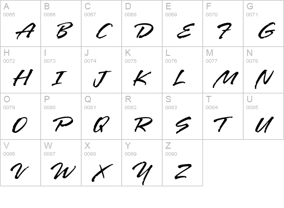 LamboHmkBold uppercase A-Z preview